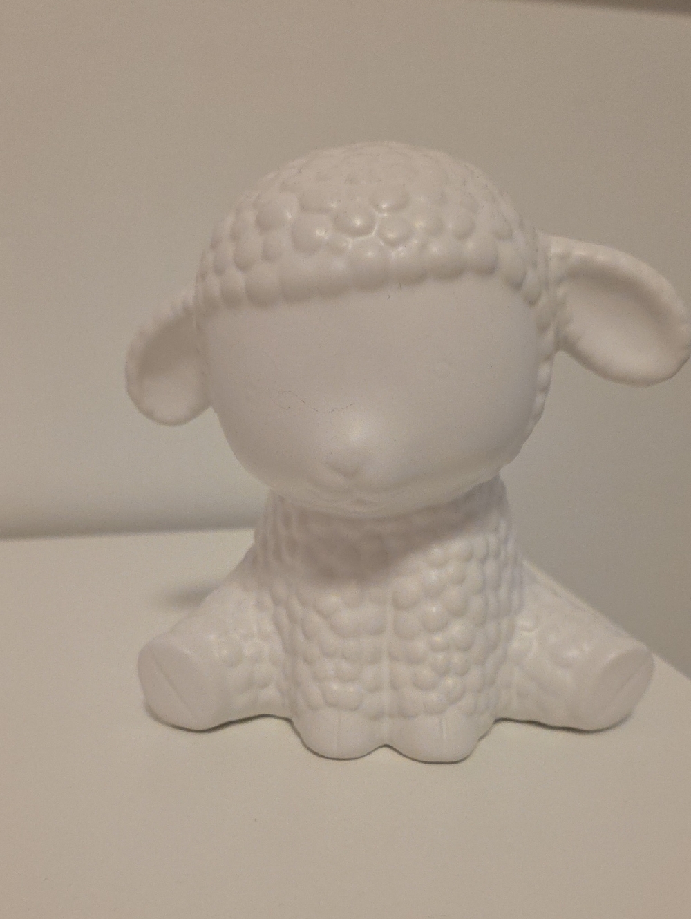White Ceramic Lamb Decorative Figurine
